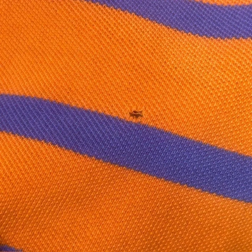Vintage Ralph Lauren Polo Shirt Mens M Oran Blue Casual Striped Short Sleeve Y2K